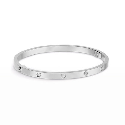 [Love Lucky] LIEBESARMBAND 3,65 MM 6 DIAMANTEN