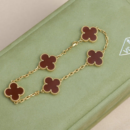 [Love Lucky]CLOVER 5 MOTIVE ROTER ACHAT ARMBAND 