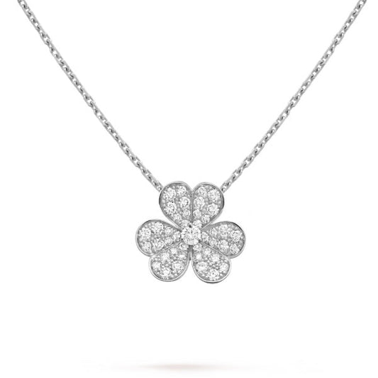 [Love Lucky]CLOVER DIAMOND HALSKETTE SILBER