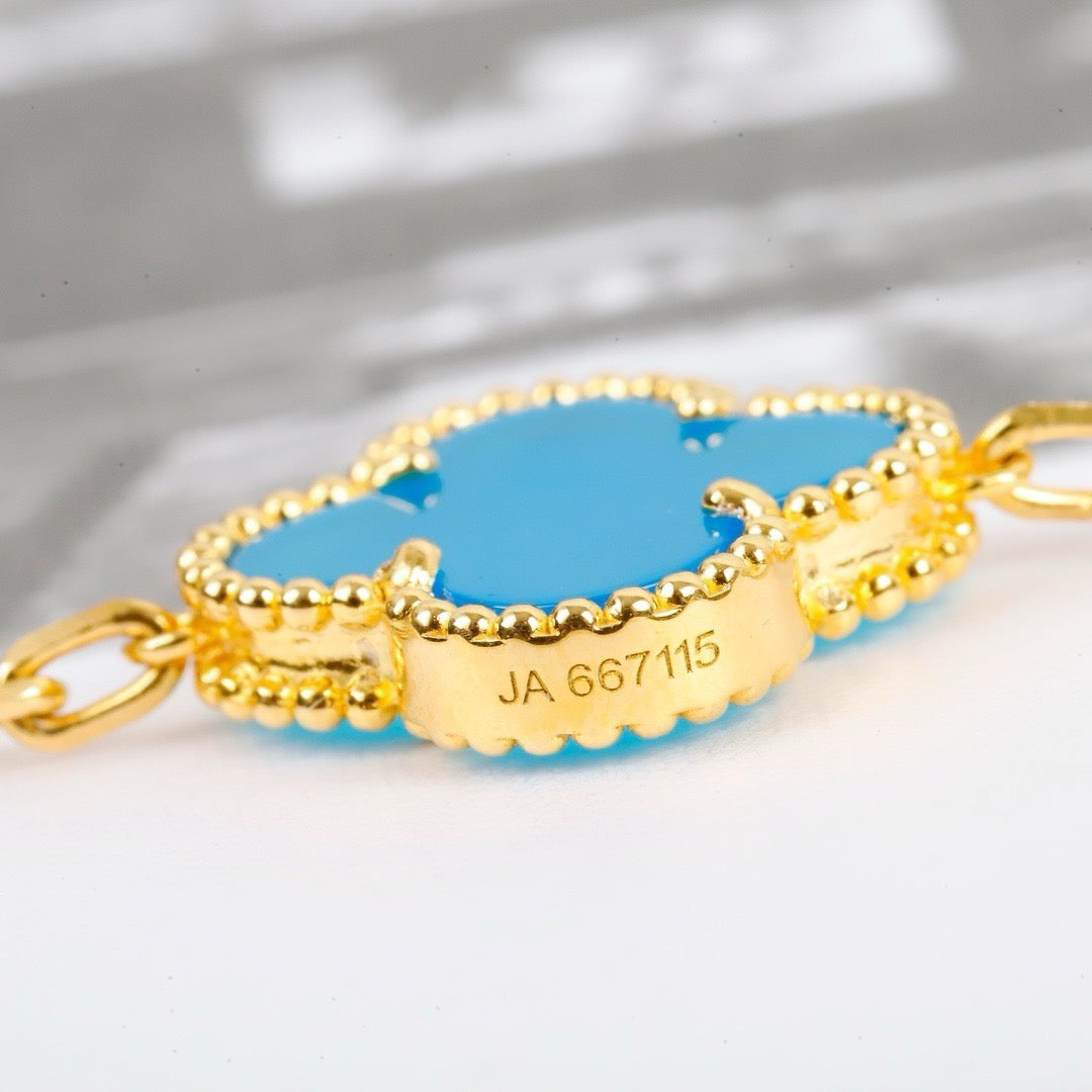 [Love Lucky]CLOVER 5 MOTIVE TÜRKIS ARMBAND