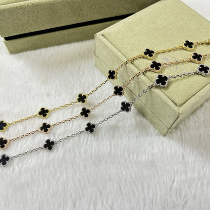 [Love Lucky]CLOVER 6 MOTIF  ONYXS BRACELET