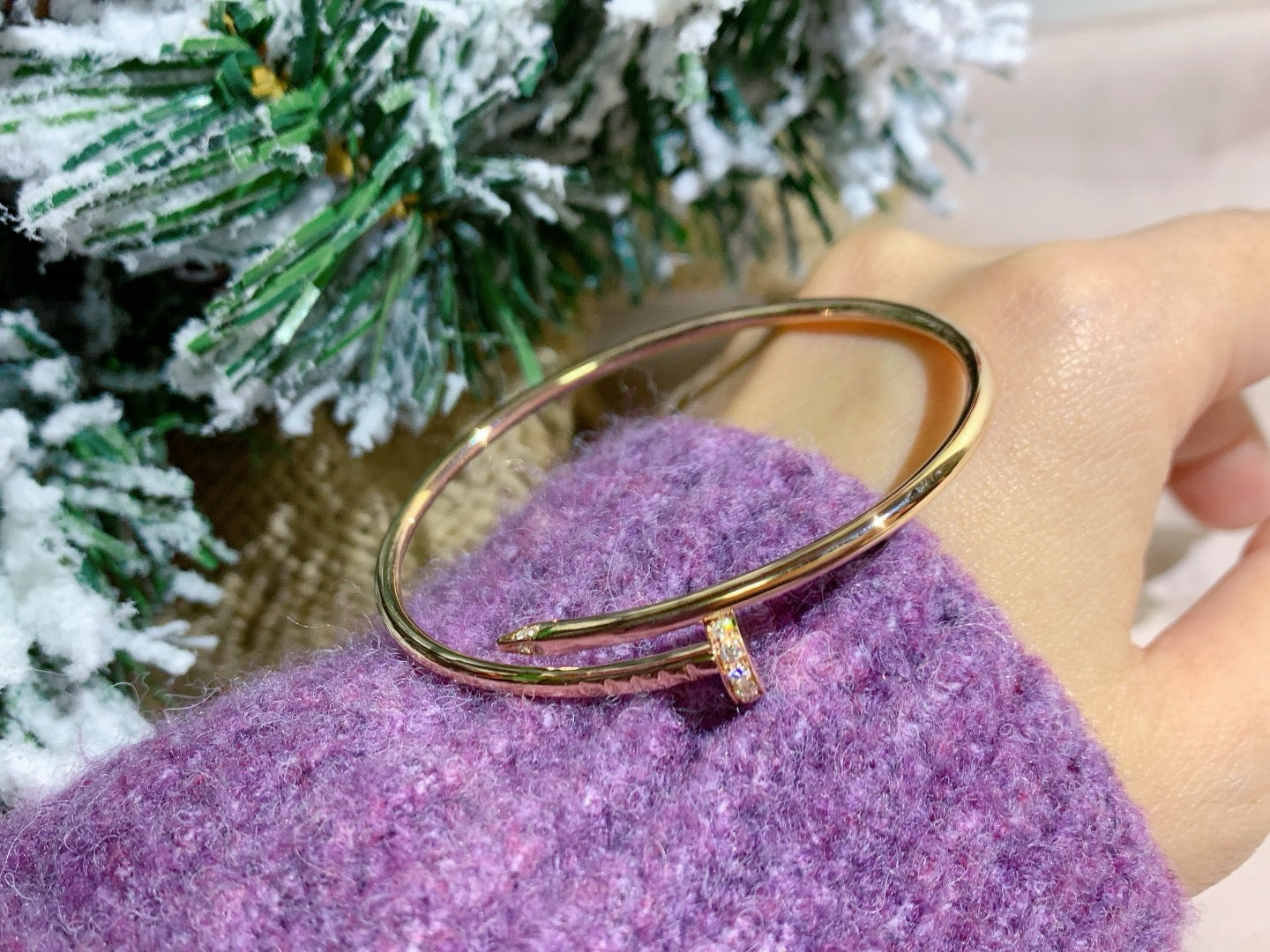 [Love Lucky]JUSTE BRACELET 2.5MM DIAMONDS