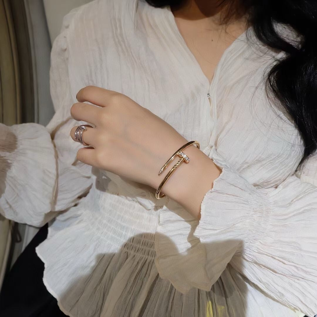 [Love Lucky]JUSTE ARMBAND 3,5MM DIAMANTEN