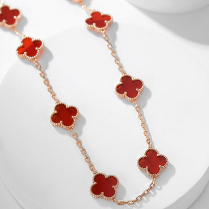 [Love Lucky]CLOVER 10 Motive Karneol Halskette