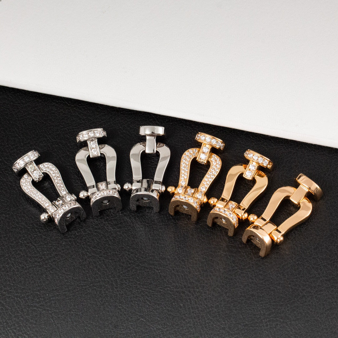 [Love Lucky]FORCE LARGE HORSESHOE FULL DIAMOND BRACELET SILVER