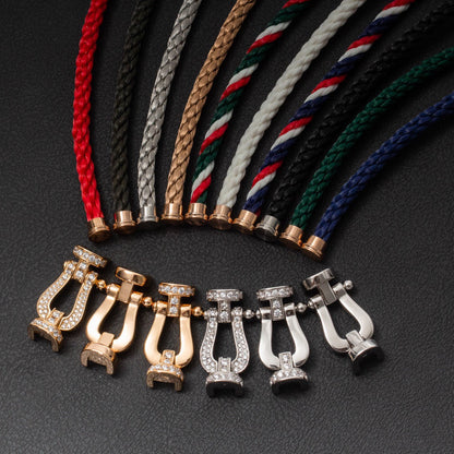[Love Lucky]FORCE LARGE HORSESHOE FULL DIAMOND BRACELET SILVER