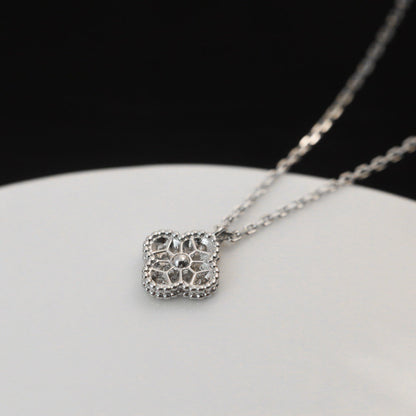 [Love Lucky]CLOVER MINI 9,5MM ANHÄNGER DIAMANT HALSKETTE