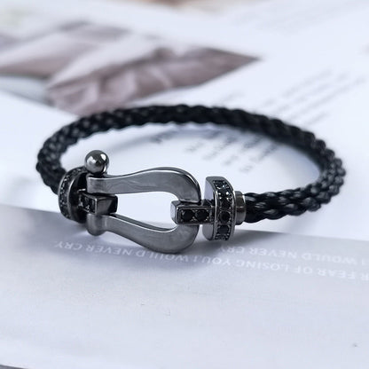 [Love Lucky]FORCE GROSSE SERIE HUFEISEN SCHWARZES SAMURAI-ARMBAND