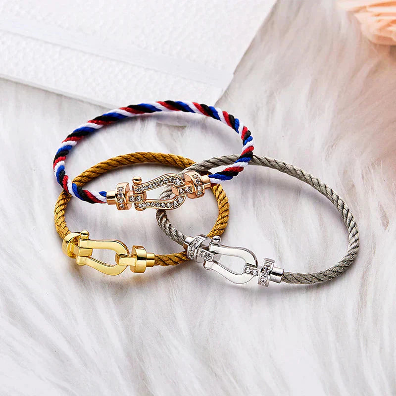 [Love Lucky]FORCE GROSSES HUFEISENARMBAND OHNE DIAMANT GOLD