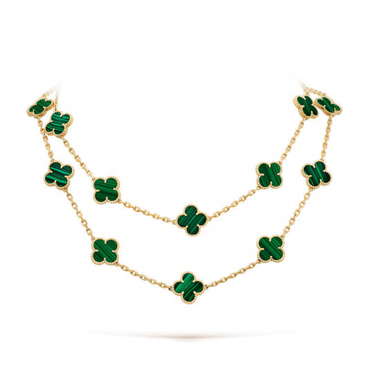 [Love Lucky]CLOVER 20 MOTIFS MALACHITE GOLD