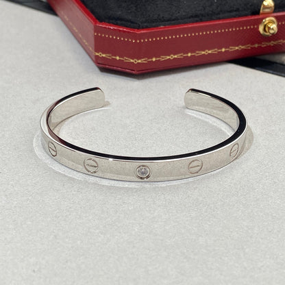 [Love Lucky]LOVE BRACELET 6.1MM 1 DIAMOND OPEN CUFF
