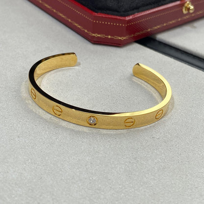 [Love Lucky]LOVE BRACELET 6.1MM 1 DIAMOND OPEN CUFF