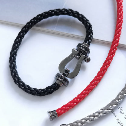 [Love Lucky]FORCE GROSSE SERIE HUFEISEN SCHWARZES SAMURAI-ARMBAND