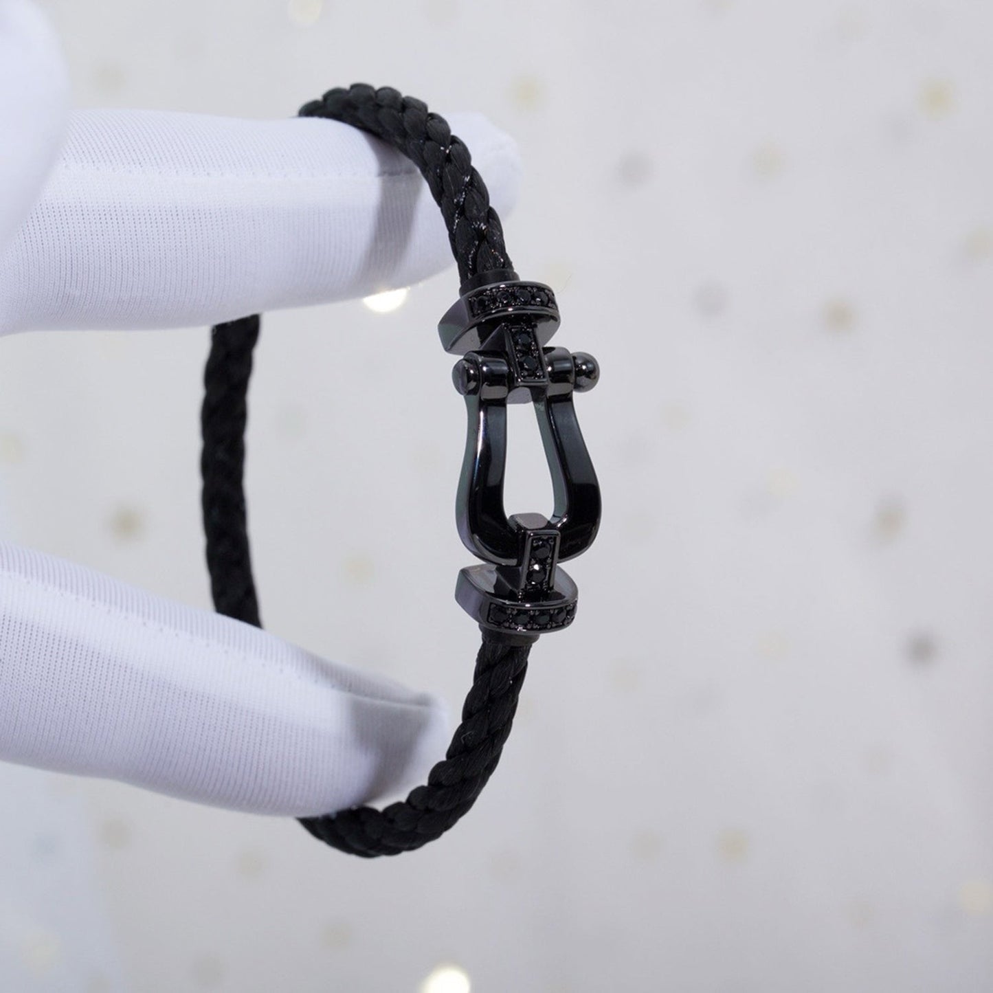 [Love Lucky]FORCE GROSSE SERIE HUFEISEN SCHWARZES SAMURAI-ARMBAND