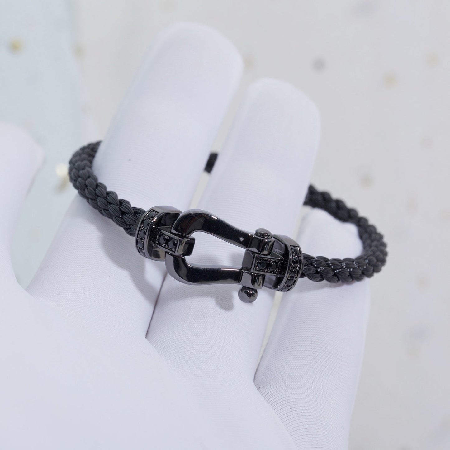 [Love Lucky]FORCE GROSSE SERIE HUFEISEN SCHWARZES SAMURAI-ARMBAND