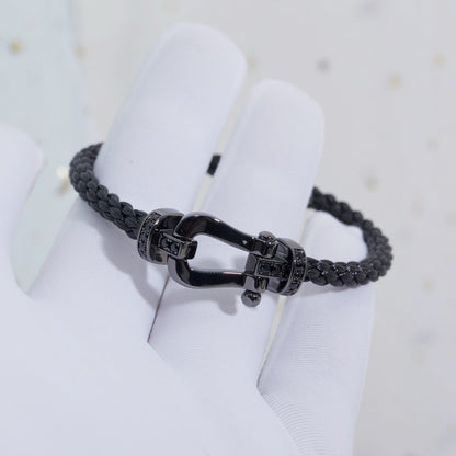 [Love Lucky]FORCE GROSSE SERIE HUFEISEN SCHWARZES SAMURAI-ARMBAND