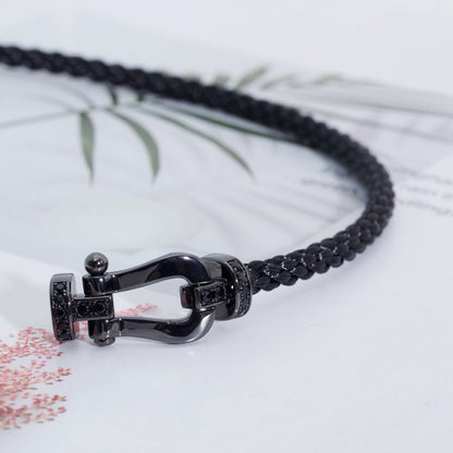 [Love Lucky]FORCE GROSSE SERIE HUFEISEN SCHWARZES SAMURAI-ARMBAND