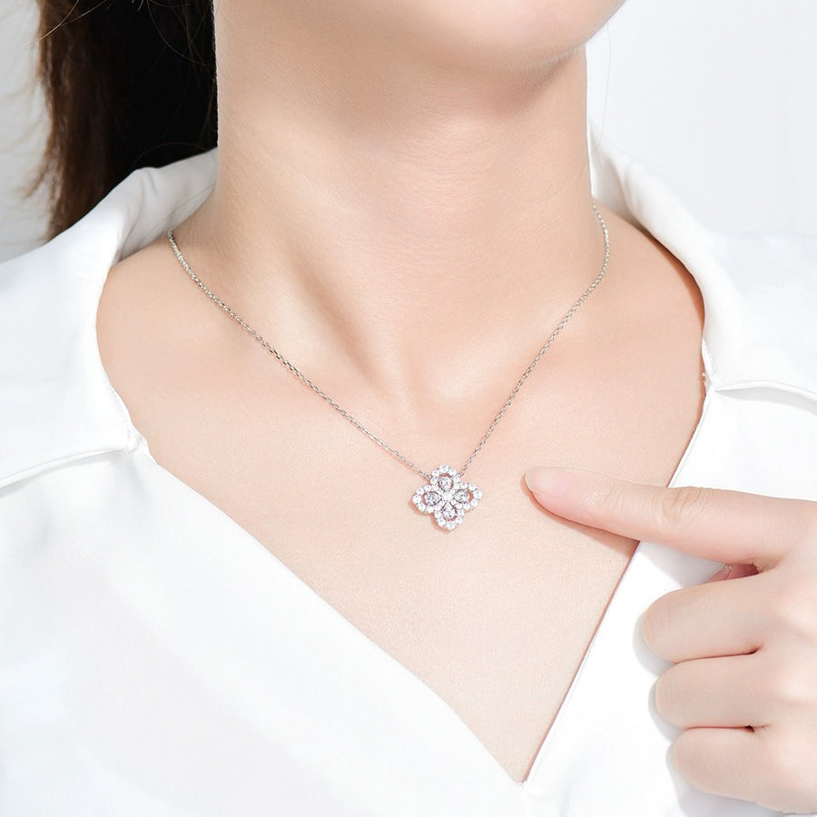 [Love Lucky] LOOP HALSKETTE VOLLMOTIV DIAMANT 16MM MEHRERE FARBEN