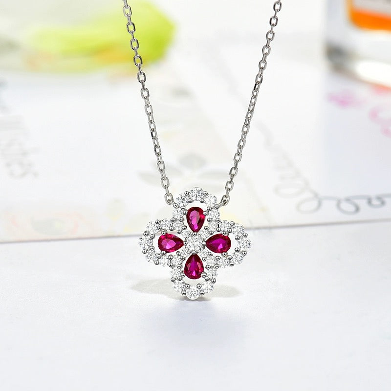 [Love Lucky] LOOP HALSKETTE VOLLMOTIV DIAMANT 16MM MEHRERE FARBEN
