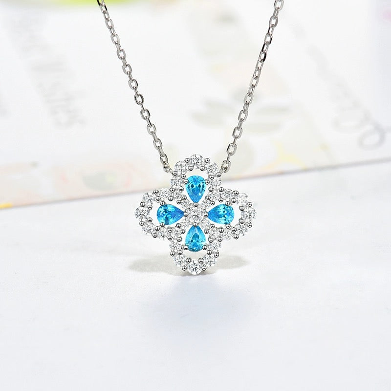 [Love Lucky] LOOP HALSKETTE VOLLMOTIV DIAMANT 16MM MEHRERE FARBEN
