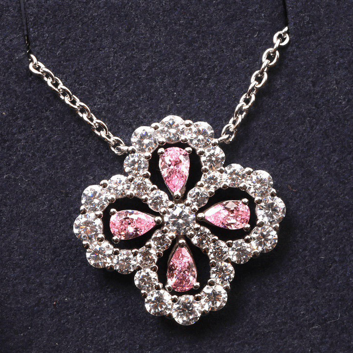 [Love Lucky] LOOP HALSKETTE VOLLMOTIV DIAMANT 16MM MEHRERE FARBEN