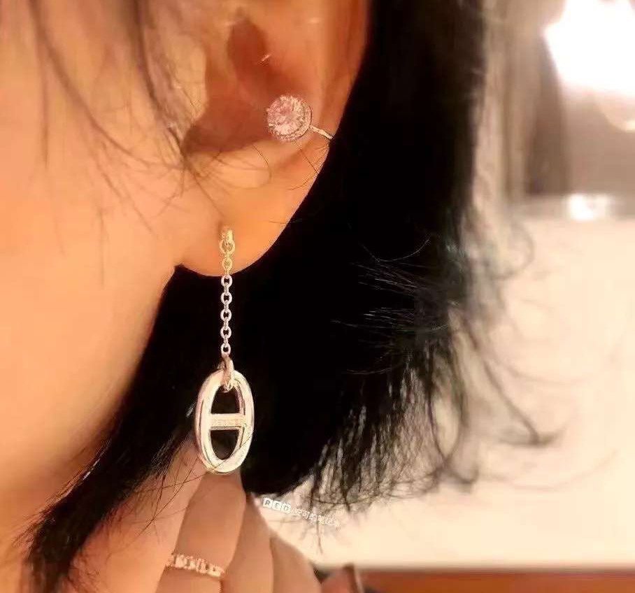 [ラブラッキー]チェーンタッセルピアス
