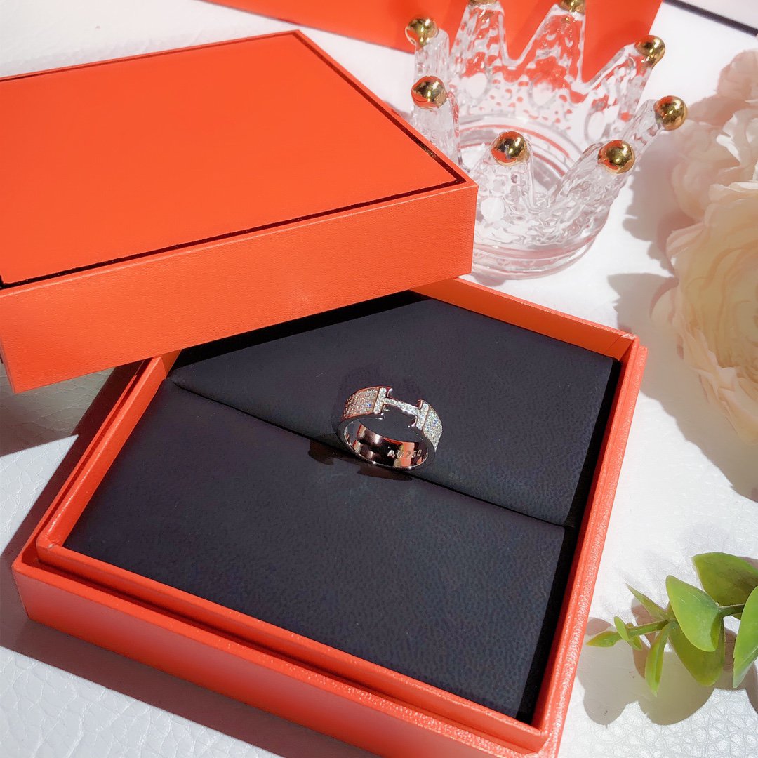 [Love Lucky]H RING VOLLER DIAMANT