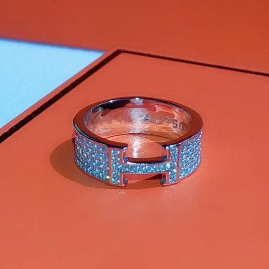 [Love Lucky]H RING VOLLER DIAMANT