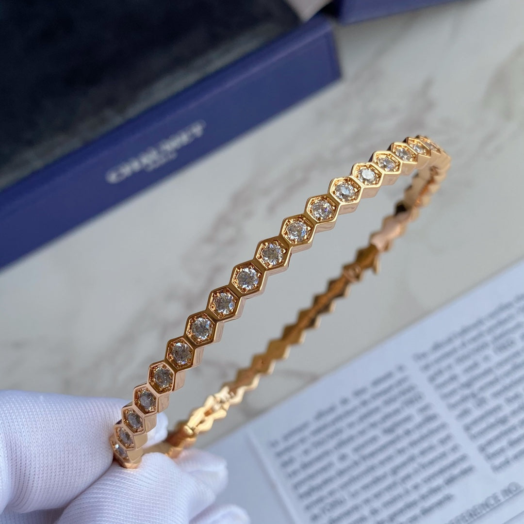 [Love Lucky] BEE LOVE GOLD ARMBAND VOLLER DIAMANT 