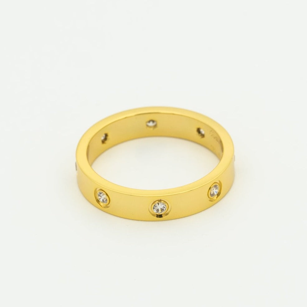 [Love Lucky] Liebesring 3,6 mm 8 Diamanten