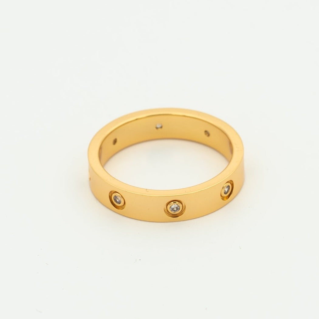 [Love Lucky] Liebesring 3,6 mm 8 Diamanten