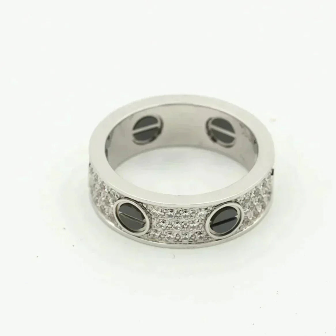 [Love Lucky]LOVE RING 5.5MM DIAMONDS PAVED CERAMIC