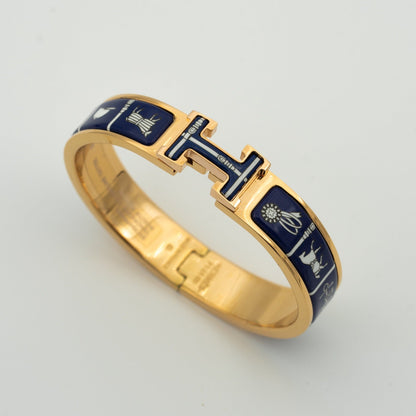 [Love Lucky]H BRACELET BLUE CERAMIC