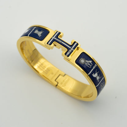 [Love Lucky]H BRACELET BLUE CERAMIC