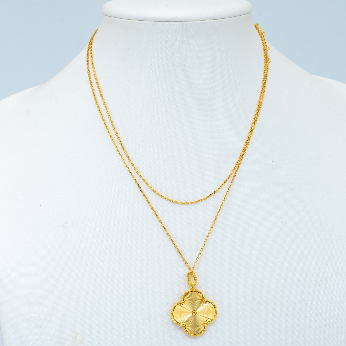 [Love Lucky] KLEEBLATT 25MM ANHÄNGER HALSKETTE GOLD 