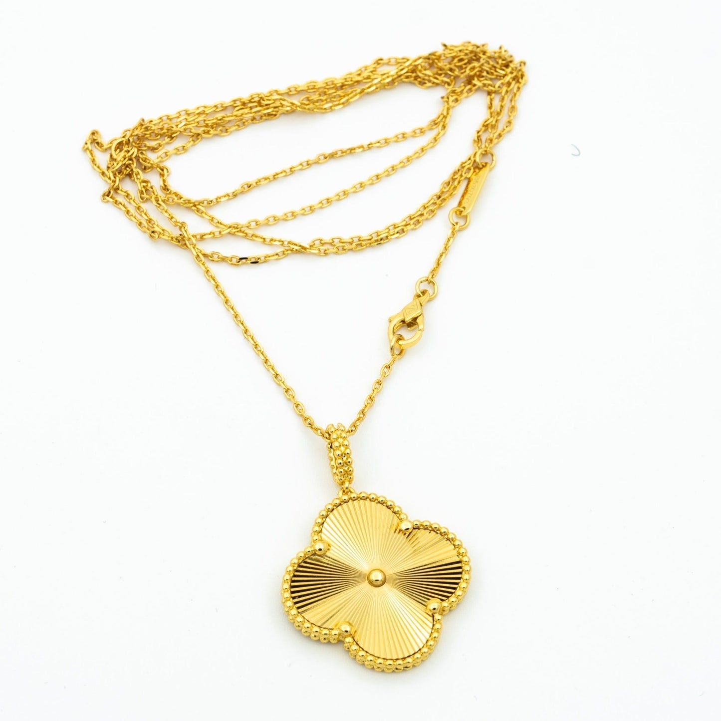 [Love Lucky] KLEEBLATT 25MM ANHÄNGER HALSKETTE GOLD 