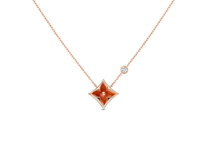 [Love Lucky]Stern Halskette Roségold 1 Diamant