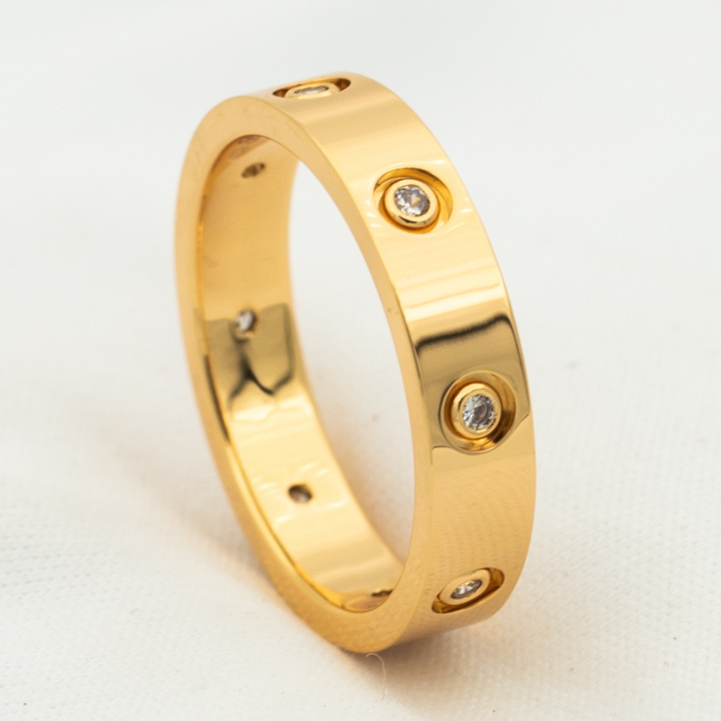 [Love Lucky] Liebesring 3,6 mm 8 Diamanten