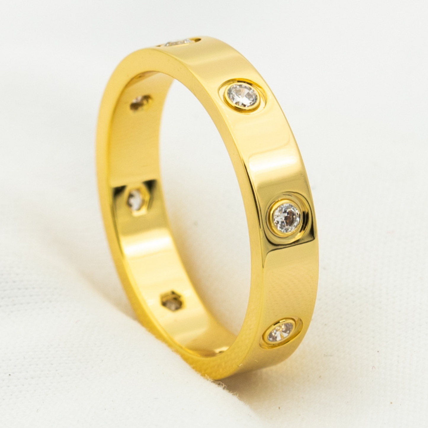 [Love Lucky] Liebesring 3,6 mm 8 Diamanten