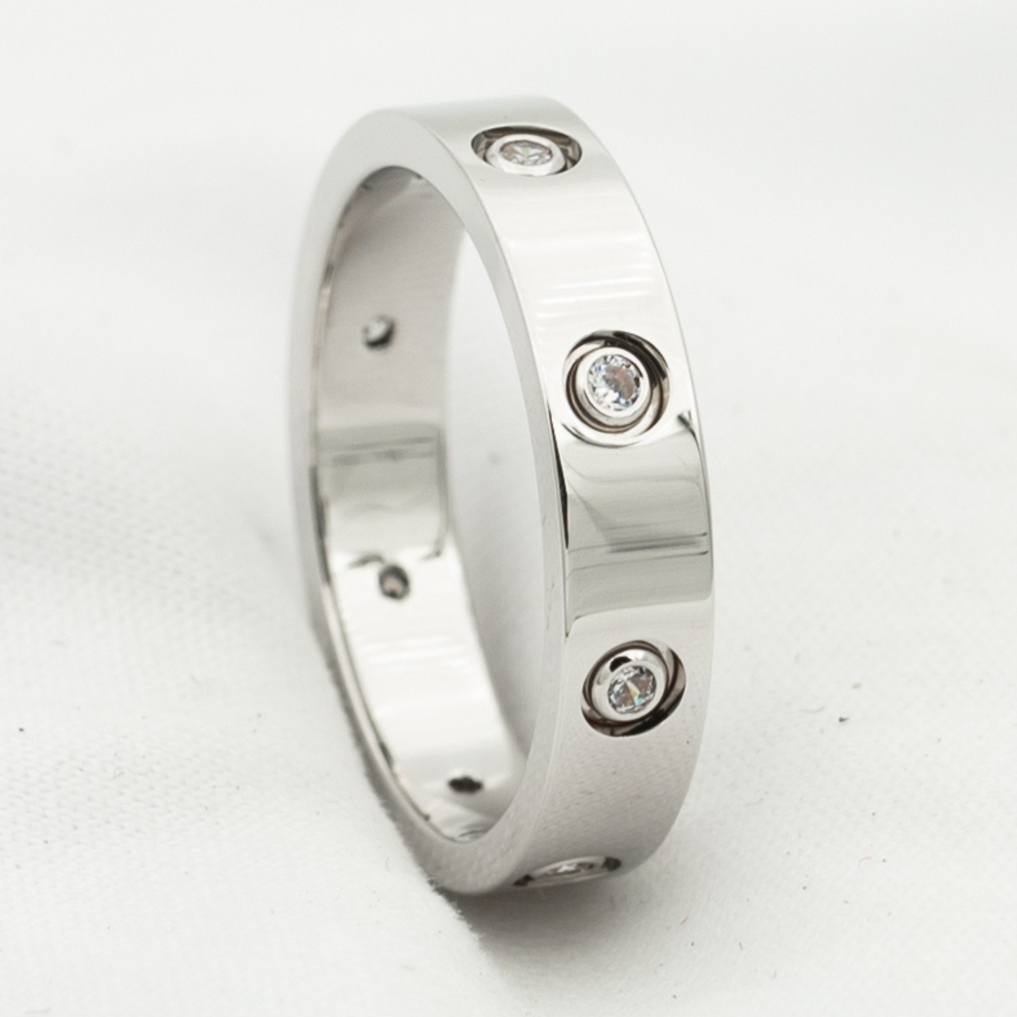 [Love Lucky] Liebesring 3,6 mm 8 Diamanten