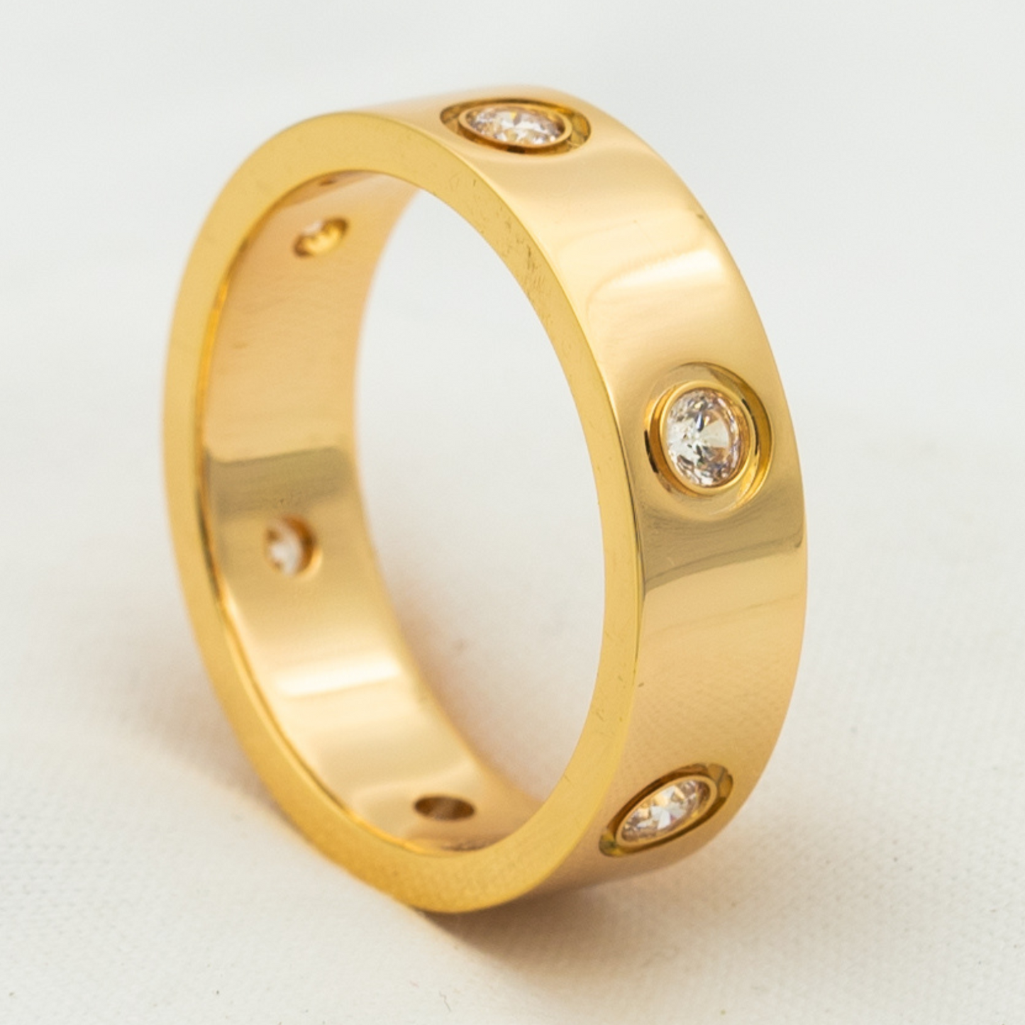 [Love Lucky] Liebesring 5,5 mm 6 Diamanten Roségold