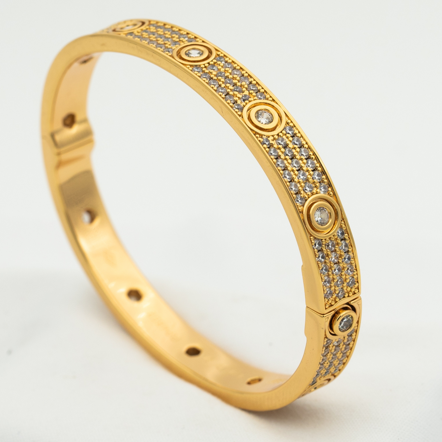 [Love Lucky]LOVE BRACELET 6.1MM DIAMOND-PAVED 10 BIG DIAMONDS