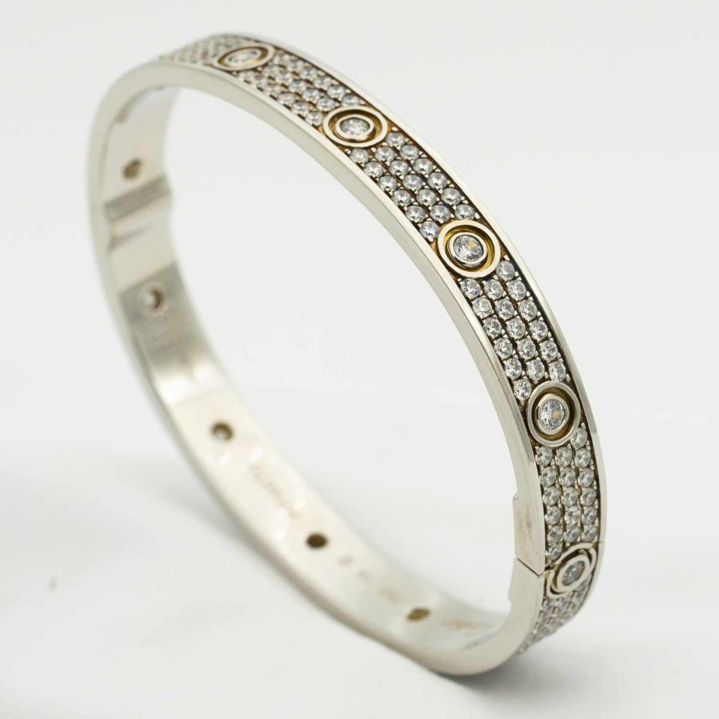 [Love Lucky]LOVE BRACELET 6.1MM DIAMOND-PAVED 10 BIG DIAMONDS