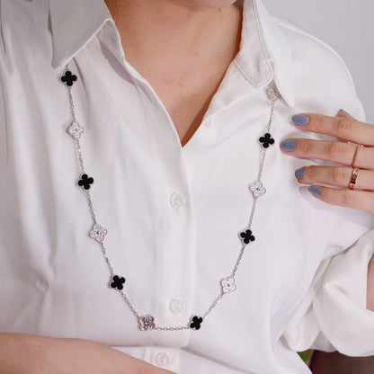 [Love Lucky]CLOVER 20 Motive Onyx Diamant Silber