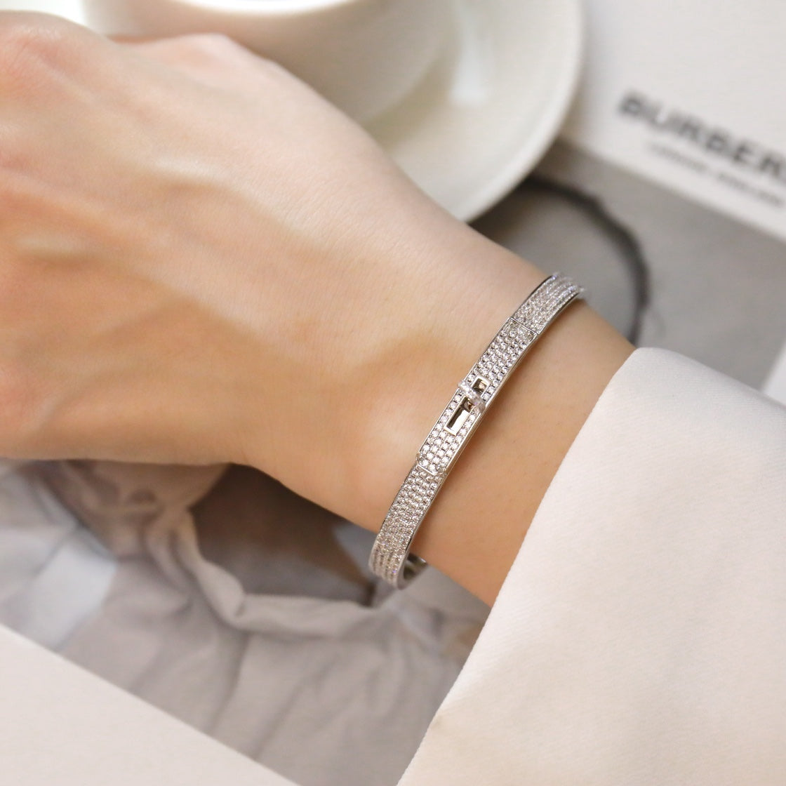 [Love Lucky]KELLY BRACELET DIAMOND PAVED