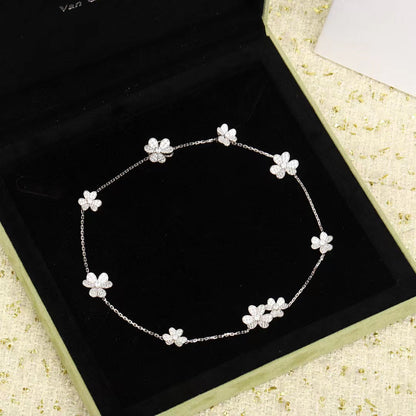 [Love Lucky]FRIVOLE SILBER 9 BLUMEN HALSKETTE