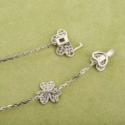 [Love Lucky]FRIVOLE SILBER 9 BLUMEN HALSKETTE