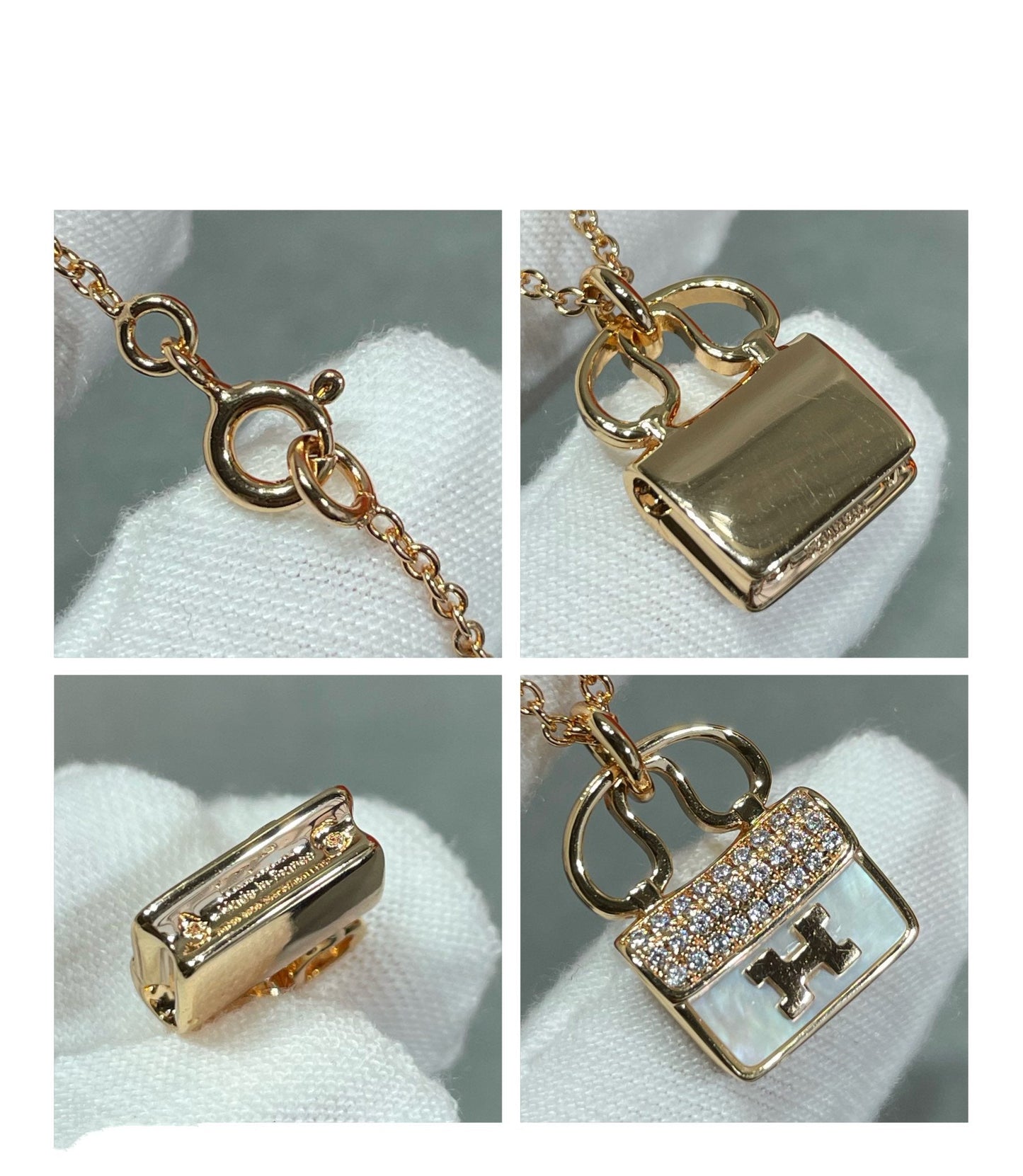 [Love Lucky]H CIRCE MOISSANITE ANHÄNGER HALSKETTE GOLD