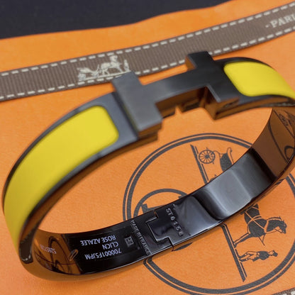[Love Lucky]CLIC HM SO BLACK YELLOW BRACELET
