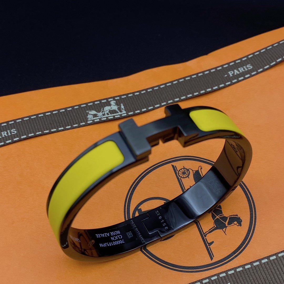 [Love Lucky]CLIC HM SO BLACK YELLOW BRACELET
